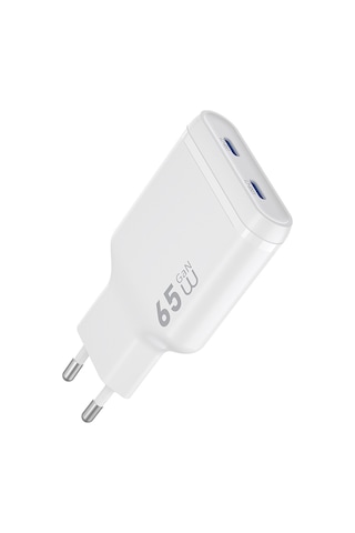 Wiwu Wi-g035 Essen Slim Serisi Gan Tech Pd Hızlı Şarj Özellikli Şarj Başlığı 65w Beyaz