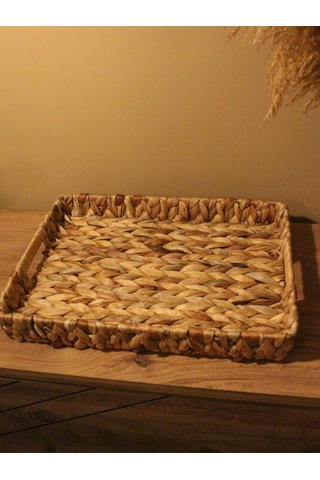 Hasır Su Sümbülü Dikdörtgen Tepsi Orta Boy Diğer