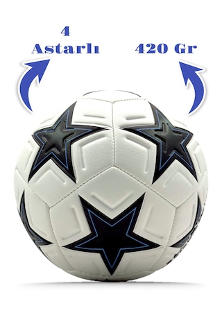 Futbol Topu Şampiyonlar Ligi Beton + Çim Zemin Pompa BSF34-1 Çok Renkli