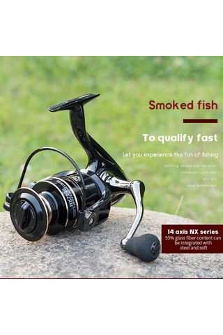 Jeehugo Metal Nx Serisi Olta Makinesi 2000-7000 Seçenekli - 14 Balata, Konforlu Tutuş, Deniz Ve Yaya Olta İçin Dayanıklı Tekerlek