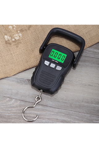 Ximistore9 50kg Taşınabilir Kanca Terazi - Yeşil Ekranlı, Sesli Uyarılı, Abs Malzeme
