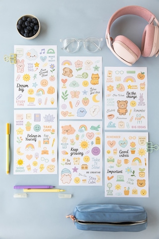 A5 Sticker Book 466 Adet 18 Yaprak Renkli Etiket Defteri Little Daily Joys