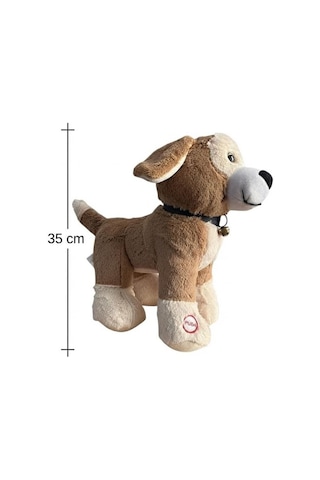 Cesur Köpek 35cm Sevimli Konforlu: Peluş Uyku Yastığı Ve Sarılma Arkadaşı Dekoratif Oyuncak Kahverengi