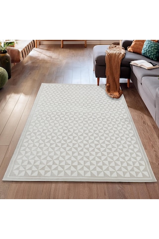 Latte Krem Yumuşak Peluş Dokuma Halı Yolluk Çocuk Odası Oturma Odası Salon Mutfak Halısı Y485a Wr26 Krem