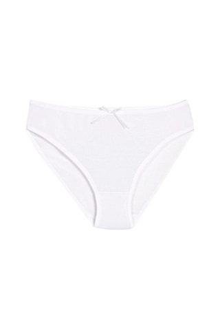 Kit İç Giyim Yıldız 12'li Bambu Penye Kadın Bikini Model Külot Beyaz