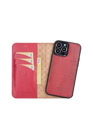 Bouletta Apple Iphone 13 Pro Max Uyumlu Deri Cüzdanlı Kılıf V4Ef
