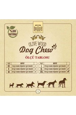 Doggie Doğal Zeytin Ağacı Çiğneme Oyuncağı 2xl