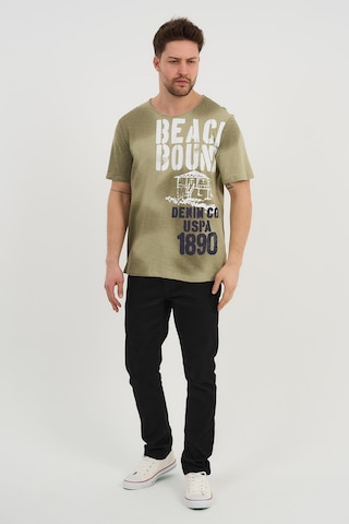 Alexandergardi Alexandergardı Kısa Kollu Baskılı Regular T-shirt 1194195 Haki
