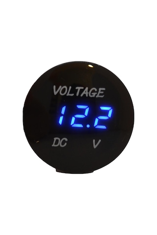 12v 24v Dc Voltmetre Yuvarlak Bombeli