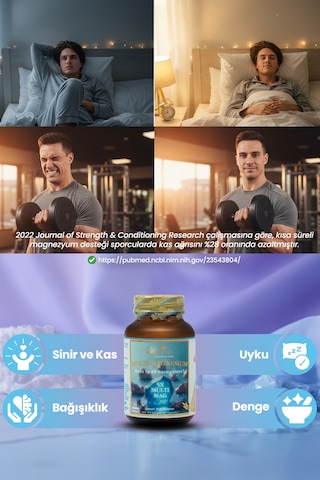 Kiperin 5x Çoklu Magnezyum Taurat, Bisglisinat, Malat, Sitrat, L-treonat 60kapsül Akıllı Gıda Takviyesi