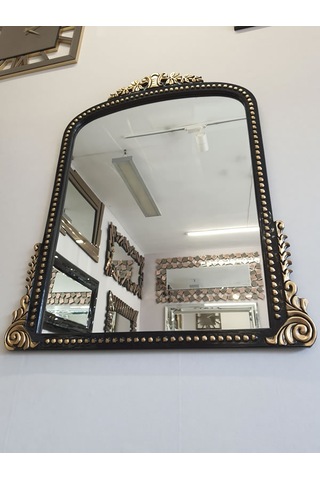 Ayna Denizi Lady Black Gold Model Siyah Altın Renk Dekoratif Ayna Altın - Siyah