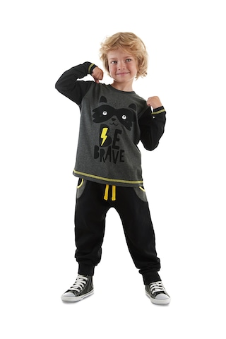 Denokids Be Brave Erkek Çocuk T-shirt Pantolon Takım Çok Renkli