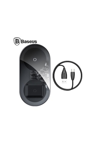 Baseus Sımple 2In1 Kablosuz Wıreless Şarj 18W Apple Uyumlu iPhone s Pods