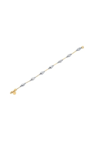 Tektaş - Sarı Beyaz Altın 14 Ayar Trend Bileklik N11.1703 Beyaz Altın