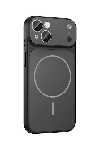 Apple Uyumlu iPhone 13 Kılıf M-safe Şarj Özellikli Kamera Korumalı Formen Kapak Siyah