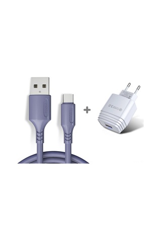 Xiyyadms Type-c Hızlı Şarj Kablosu Mor - 3a Akım, Dayanıklı Malzeme, Geniş Uyumlu, 1 Metre Uzunluk