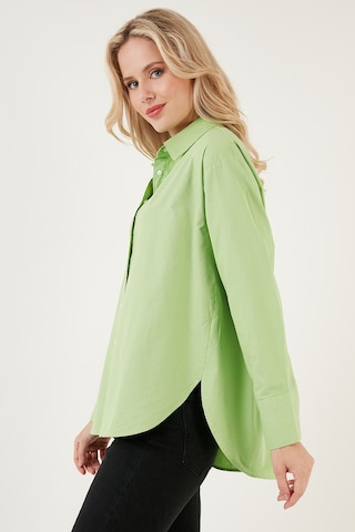 Lela Oversize % 100 Pamuk Poplin Bayan Gömlek Cf21S163867 Fistik Yeşil