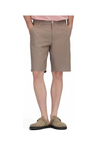 Koyu Vizon Dokuma Jogging Fit Casual Pamuk Karışımlı Bermuda Vizon