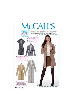 Mccall&apos S Patterns Kesim Desenli Yelek Ve Ceket, Çok Renkli, Ölçüler Xsm-med-p, 78 X 152 X 0,64 Cm