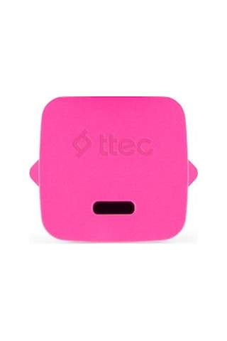 Ttec Smartcharger Gan 20w Pd Seyahat Hızlı Şarj Aleti + Usb-c - Lightning 120cm Kablo Neon Pembe