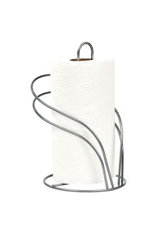 Edora Home Gümüş Kuğu Kağıt Rulo Havluluk, Dik Dekoratif Havlu Peçetelik- Metal Paslanmaz Gümüş