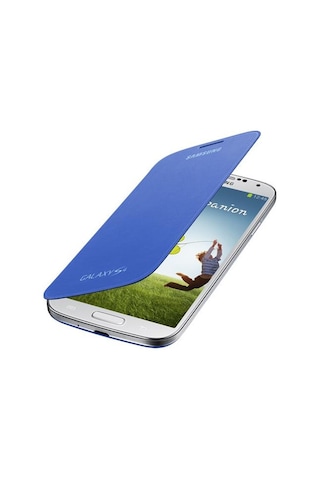 Galaxy S4 İle Uyumlu Flip Cover Kılıf Mavi Ef-fı950bcegww