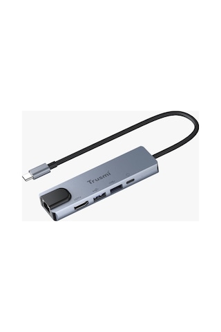 Trusmı Type-c Multifunctional Hub 5 İ 1 Arada Hdmı + Usb 3.0 + Pd Şarj Çoklayıcı Adaptör Macbook, Laptop Uyumlu