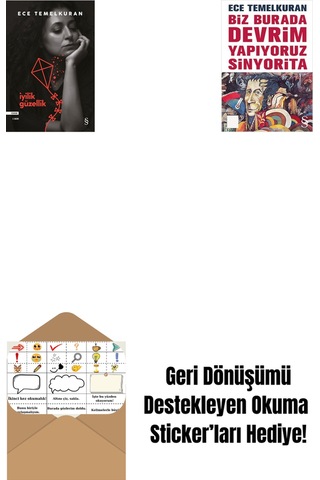 İyilik Güzellik + Biz Burada Devrim Yapıyoruz Sinyorita Cep Boy + Okuma Sticker'ları