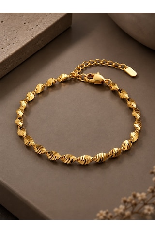 Cm Gold Renk Burgu Yılan Zincir Model Kadın Bileklik Çok Renkli Cm Gold Renk Burgu Yılan Zincir Model Kadın Bileklik Çok Renkli