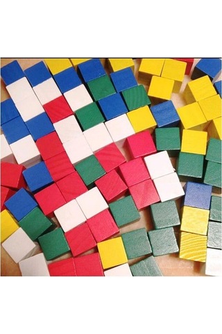 Hobi Eğitim Dünyası Mubishop Birim Küpler 100 Adet Küp Domino +