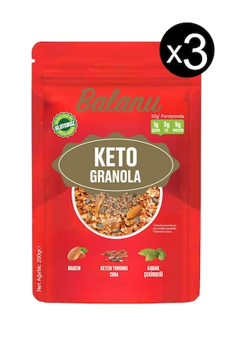 Keto Granola 200gr X3 Adet