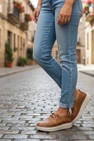 Dosa Shoes Kadın Ortapedik Deri Ayakkabı-taba Taba