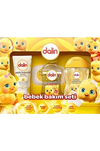 Dalin Bebek Bakım Seti 4 Parça Kutulu Yenidoğan Seti