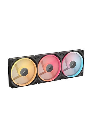İcue Link Lx120-r Rgb 120mm Pwm Ters Fanlar - Üçlü Fan Kiti - Düşük Gürültülü  Manyetik Kubbe Rulman  Çift Işık Döngüsü  Quikturn Vidaları  Rpm Modu - Siyah