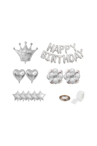Taç Doğum Günü Balon Seti Folyo Doğum Günü Balonları Diğer