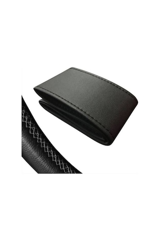 Dikme Direksiyon Kılıfı Soft Siyah Deri Siyah Ip Mum Ipli