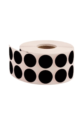 Tanex Işaretleme Nokta Etiketi 20Mm 2500Adt ⚫Siyah Nokta Etiket