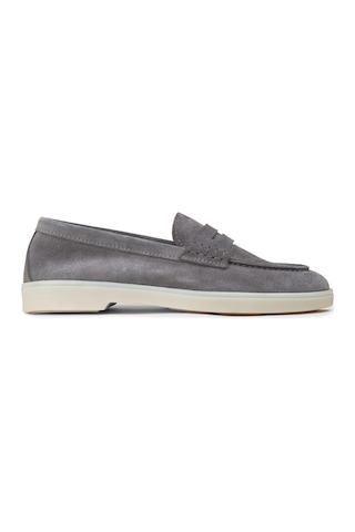 Deery Kadın Hakiki Süet Gri Loafer Ayakkabı - 02038zgrıc01