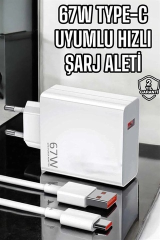Şarj Aleti Turbo Hızlı 67w Typec Hızlı Şarj