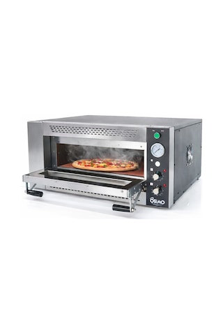Tek Katlı Elektrikli Pizza Ve Lahmacun Fırını 4 Pizza Kapasitesi 4x25cm 380v Uyumlu