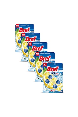 Bref WC Power Aktiv Duopack Katı Tuvalet Bloğu Limon 5 x 2'li Paket