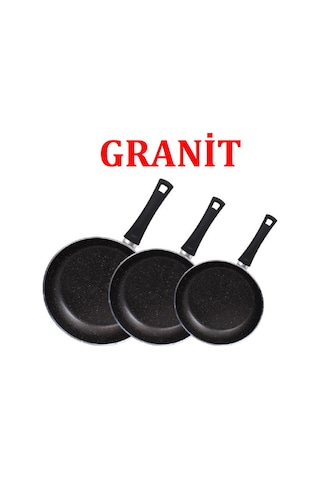 Mehtap 3lü Granit Tava Seti 18-22-26cm Genel