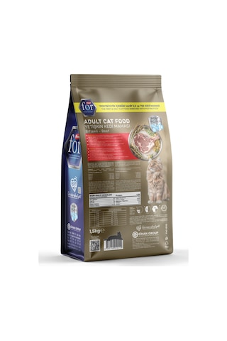 Postbiyotikli Dengeli Formül Biftekli Yetişkin Kedi Kuru Maması - 1.5 Kg