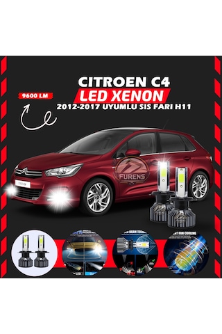 Citroen C4 2012-2017 Sis Farı Uyumlu Şimşek Etkili Led Xenon Pro Series H11