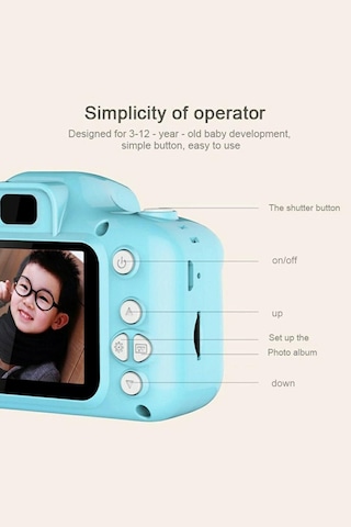 Torima 1080P HD Mini Çocuk Dijital Fotoğraf Makinesi 2.0 Inç Ekran