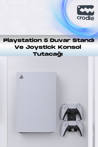 2'li PS5 - PS5 Slim Duvar Standı Joystick Konsol Tutacağı Gaming Aksesuar