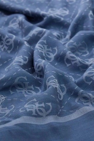 Guess Jacquard Logolu 70 X 180 Şal Aw5529vıs03 Bayan Şal Aw5529 Vıs03 Pcb Açık Mavi