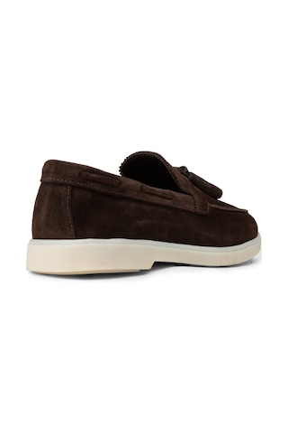 Deery Erkek Hakiki Süet Kahverengi Püsküllü Loafer - 02027mkhvc01