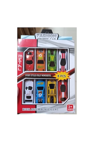 8 Adet Mini Metal Yarış Arabaları Oyuncak Araba Set Diğer