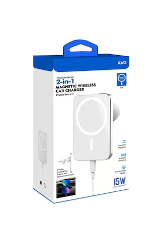 Magsafe Uyumlu Kablosuz Araç İçi Havalandırma Telefon Tutucu 15w 09747338